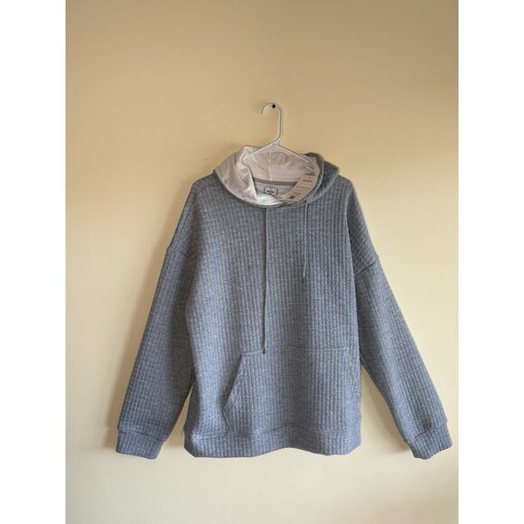 NOVEPT Quilted Style Sweatshirt Top with Hood Gray Front Pocket 2XL - Picture 13 of 13
